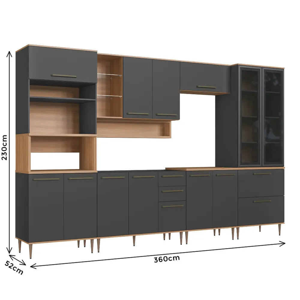 Cozinha Modulada Isabelle 7 Peças Com Torre Quente.