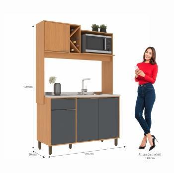 A Cozinha Compacta Sophia da Móveis Sul une design moderno, ótimo espaço interno e praticidade para o seu dia a dia.