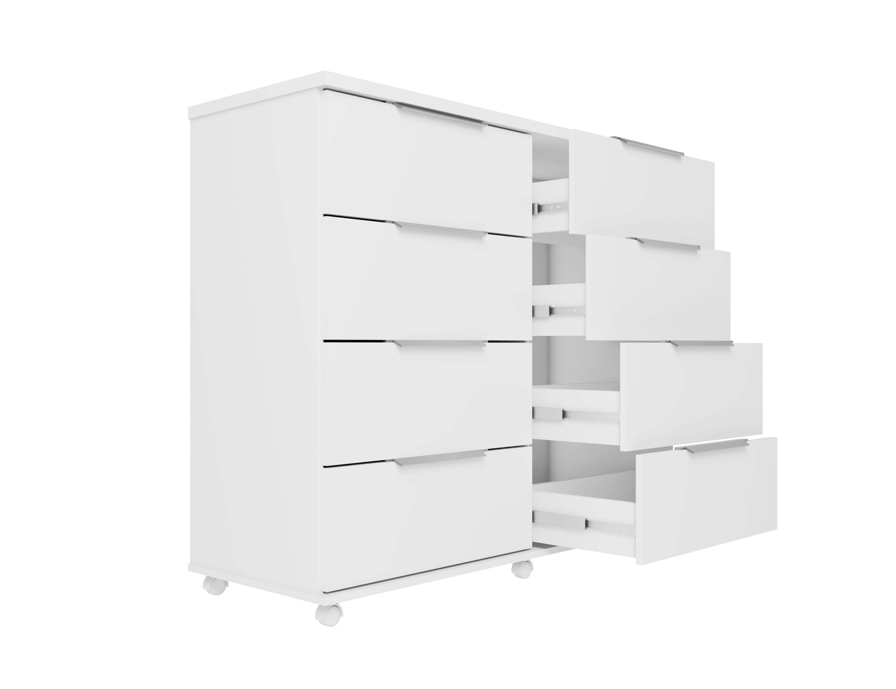Comoda 8 Gavetas Athenas - Rud Rack Branco