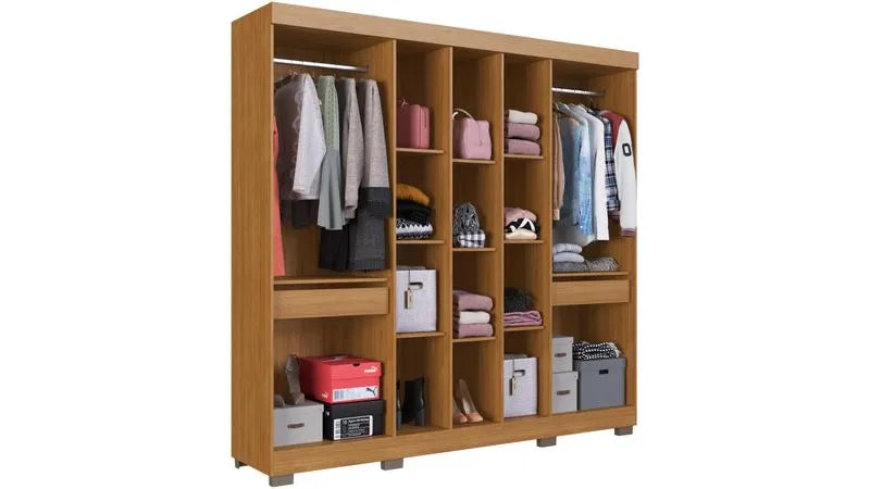 Espaço, funcionalidade e design moderno! O Roupeiro Acre 7 Portas da Faimec.