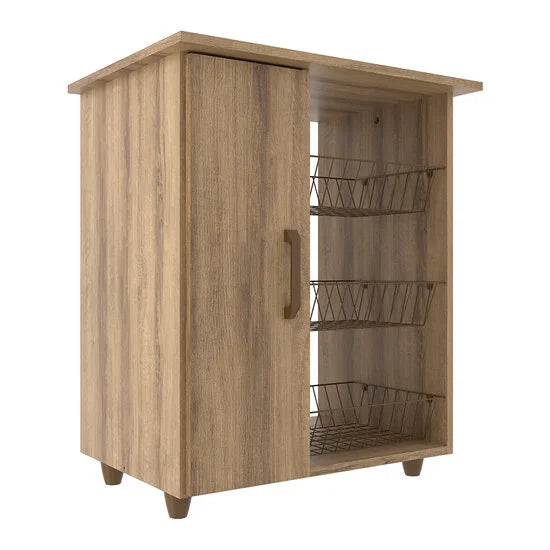 Balcão Multiuso Luna Móveis Sul, 1 Porta, 3 Cestas - 4571