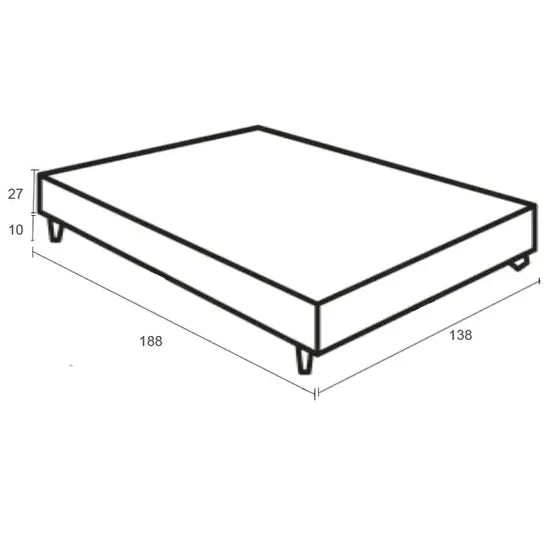 Base Box Casal Reforçada Itália 37x138x188cm Arte Cúbica - Arte Cúbica