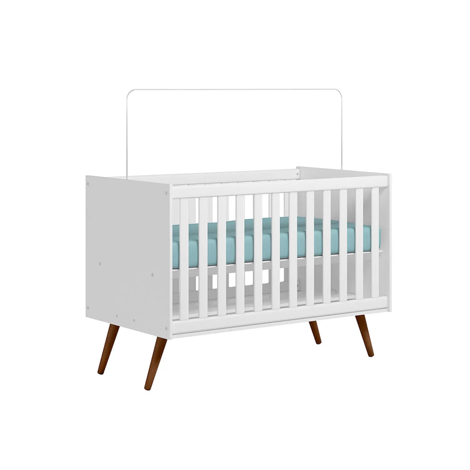 Beleza e praticidade desde os primeiros dias! O Berço Mini Cama Encanto Retrô da Qmovi.