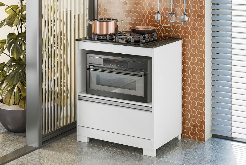 Balcão para Cooktop 4 Bocas Notável 3110 Branco