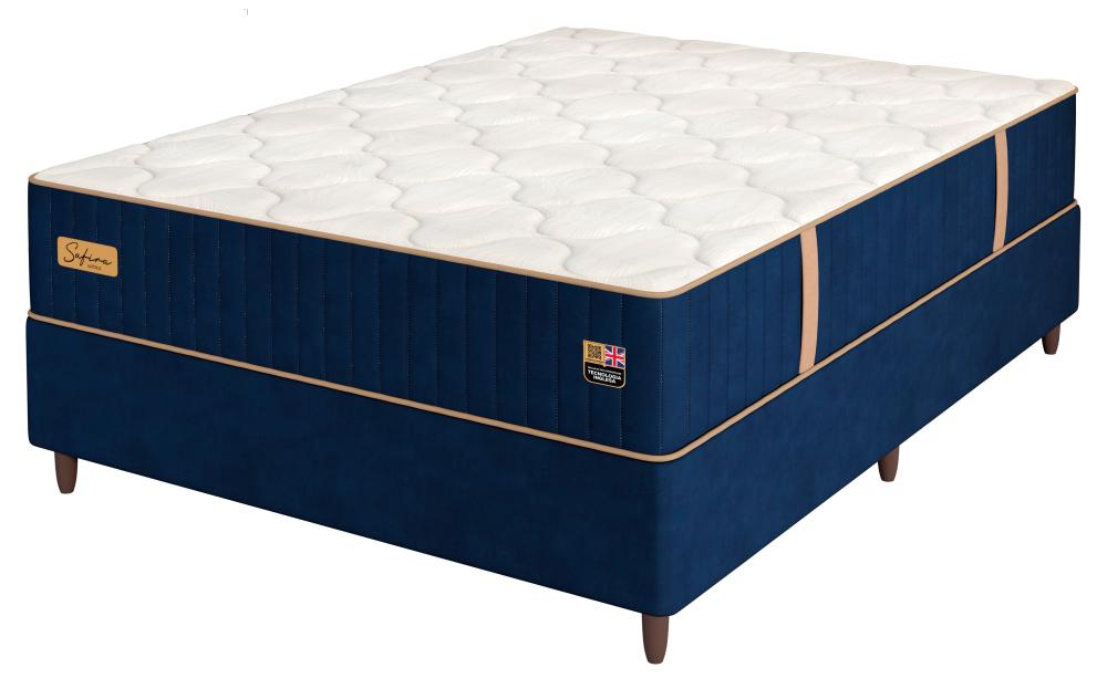 Conjunto Cama Box Casal 138x188x68cm Ágatha Arte Cúbica