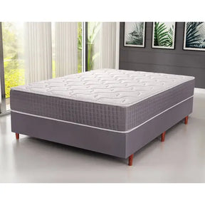 Box Casal Cristalflex Flash 1,38 × 1,88 m – Molas Ensacadas + Base Dubai