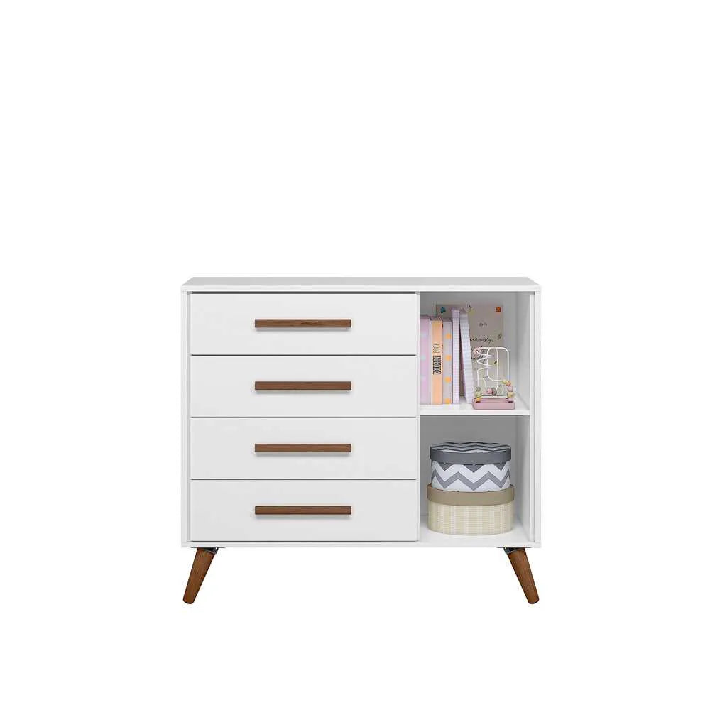 Organização com charme retrô! A Cômoda Sapateira Encanto Retrô da Qmovi.