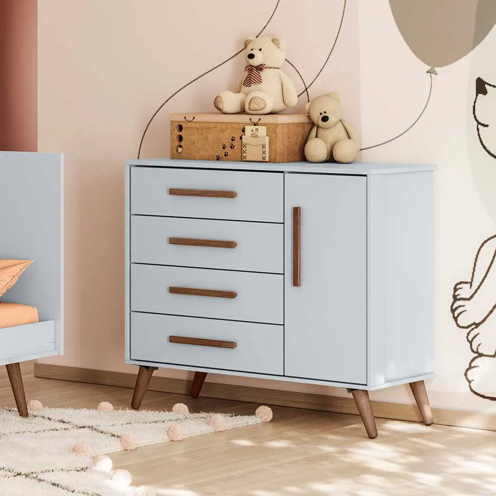 Organização com charme retrô! A Cômoda Sapateira Encanto Retrô da Qmovi.