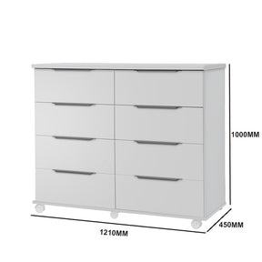 Comoda 8 Gavetas Athenas - Rud Rack Branco