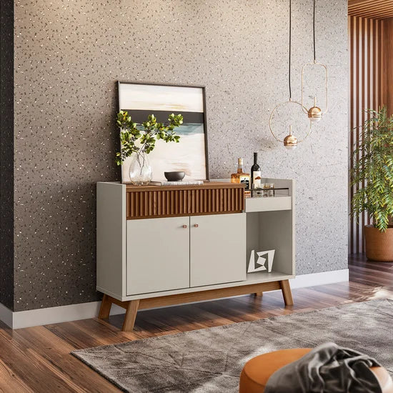 Buffet 2 portas Lucca Linea Brasil Freijo/Off White