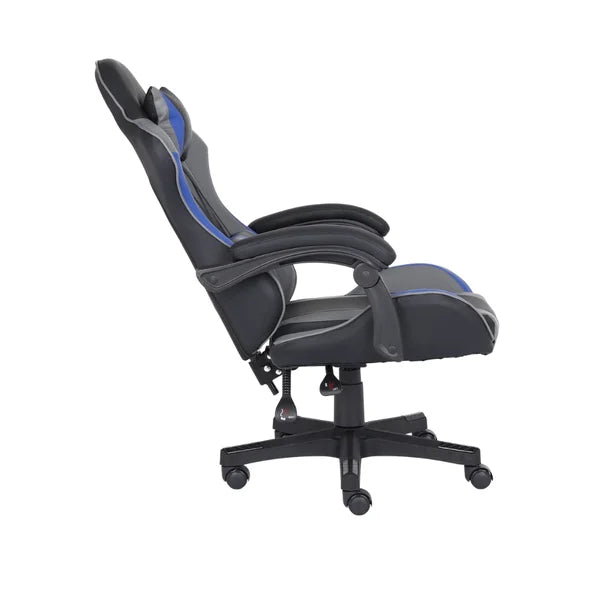 CADEIRA GAMER BEST GAMER 710A RECLINÁVEL EM COURO SINTÉTICO PRETO COM AZUL