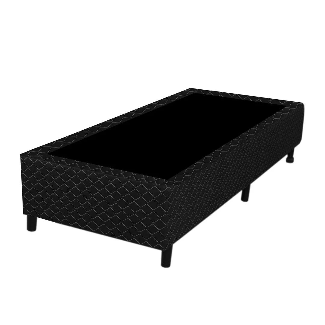 Base para Cama Box Solteiro 88x24 Suede Preto - NewSonno