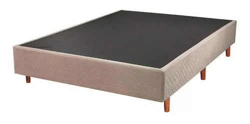 Base Cama Box Casal 138x24 Suede Marrom Cristalflex