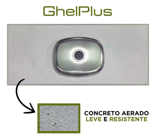 Pia Plus 30 120cm Aço inox - GhelPlus