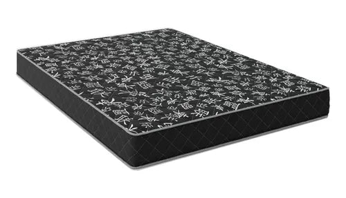 Colchão Casal 138 Espuma D20 - Tampo Preto 12cm