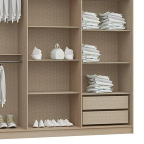 O Roupeiro Sonata 6 Portas da Castro Angelin oferece organização completa com visual clean e elegante para o seu quarto.