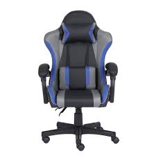 CADEIRA GAMER BEST GAMER 710A RECLINÁVEL EM COURO SINTÉTICO PRETO COM AZUL