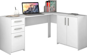 Mesa para Computador de Canto Notável Office, 3 Portas, 2 Gavetas - NT2005