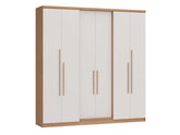 O Roupeiro Sonata 6 Portas da Castro Angelin oferece organização completa com visual clean e elegante para o seu quarto.