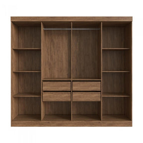 Guarda-roupa Casal Califórnia 8 Portas 4 Gavetas Castanho/nude